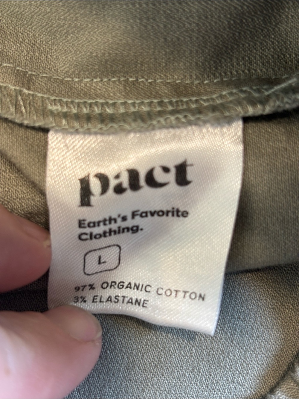 Pact Organic Cotton Woven Twill Drawstring Shorts Charcoal Gray Large Fair Trade - Picture 7 of 8